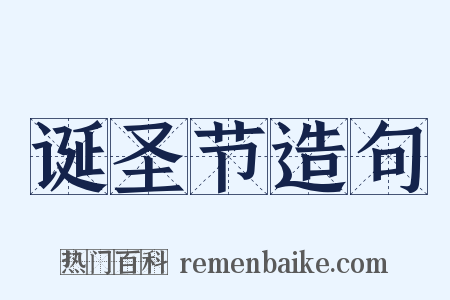 诞圣节造句是什么意思的图片